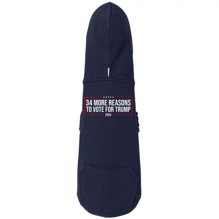 34 Reasons To Vote For Trump 2024 Election Doggie 3-End Fleece Hoodie