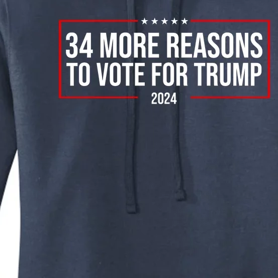 34 Reasons To Vote For Trump 2024 Election Women's Pullover Hoodie