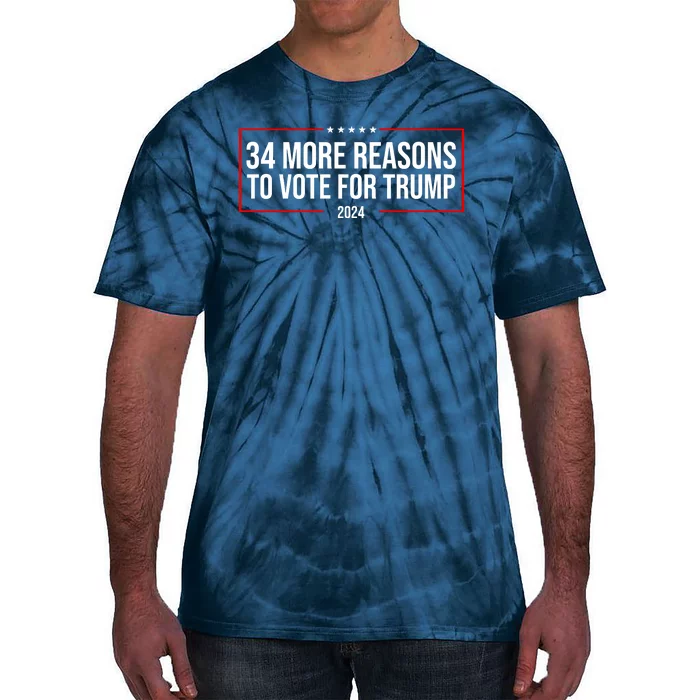 34 Reasons To Vote For Trump 2024 Election Tie-Dye T-Shirt