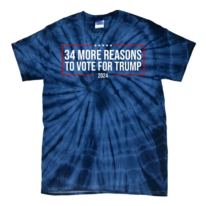 34 Reasons To Vote For Trump 2024 Election Tie-Dye T-Shirt