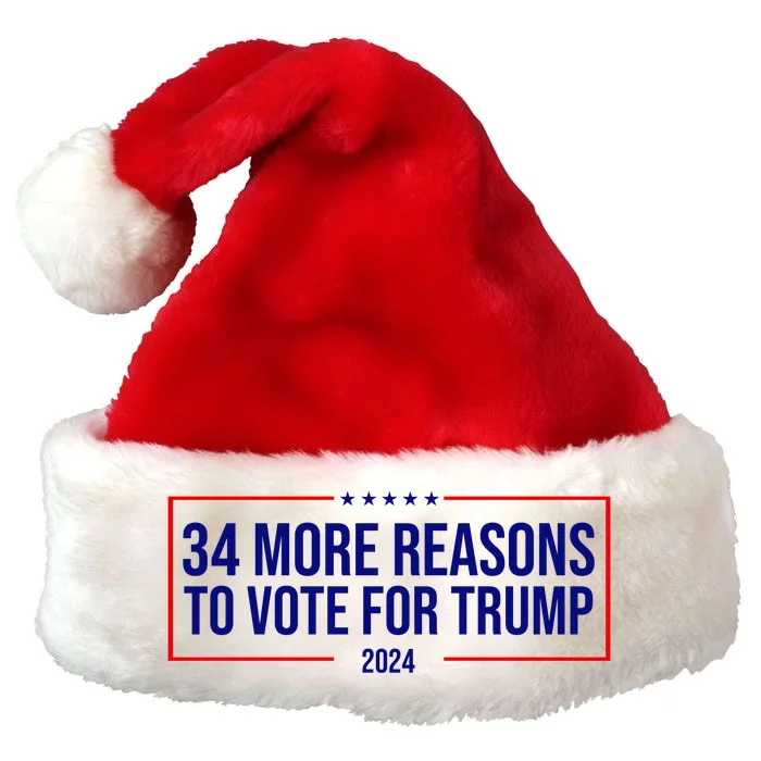 34 Reasons To Vote For Trump 2024 Election Premium Christmas Santa Hat