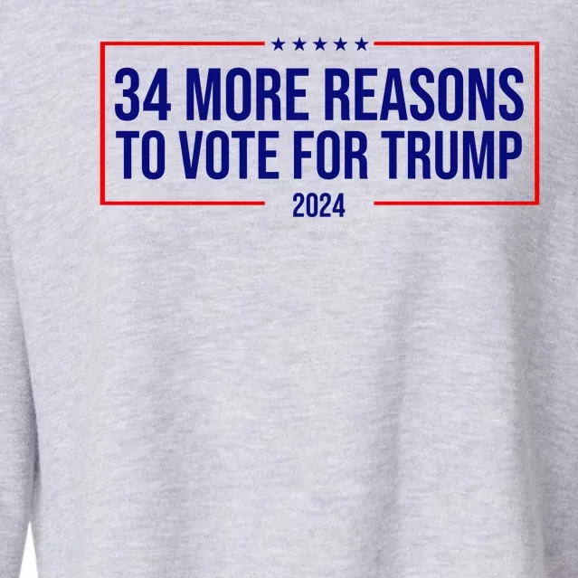 34 Reasons To Vote For Trump 2024 Election Cropped Pullover Crew