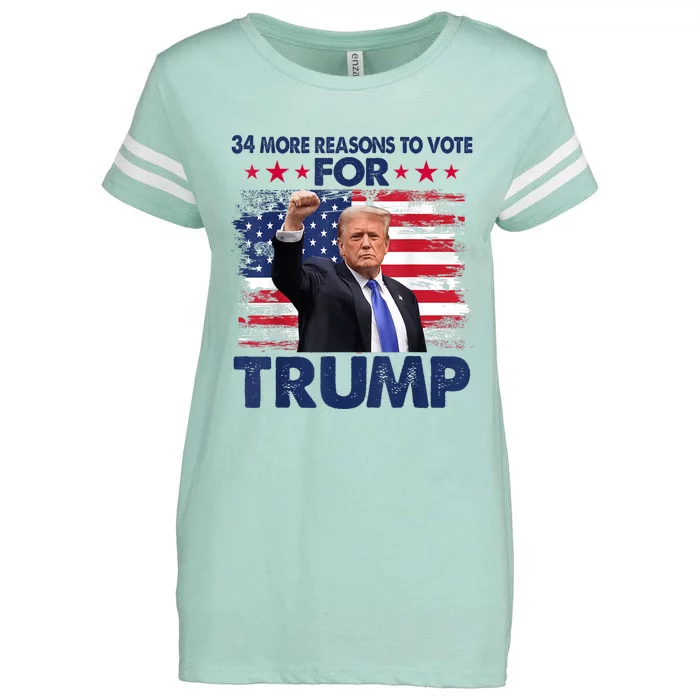 34 Reasons To Vote Convicted Felon 2024 Enza Ladies Jersey Football T-Shirt