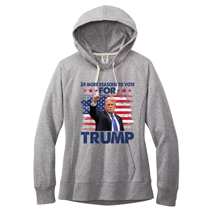 34 Reasons To Vote Convicted Felon 2024 Women's Fleece Hoodie