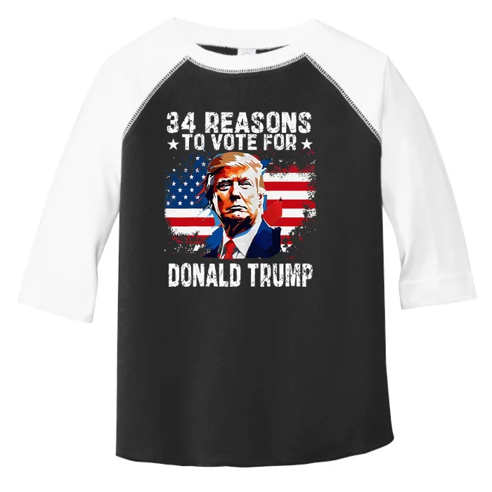 34 Reasons To Vote For Donald Trump Toddler Fine Jersey T-Shirt