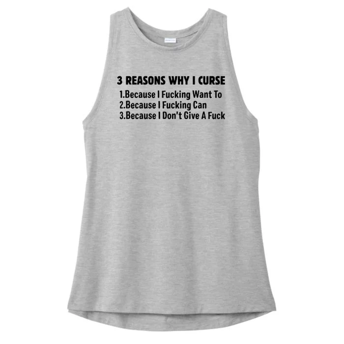 3 Reasons Why I Curse Because I Fucking Want To Ladies Tri-Blend Wicking Tank