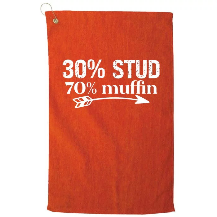 30% Stud 70% Muffin Platinum Collection Golf Towel