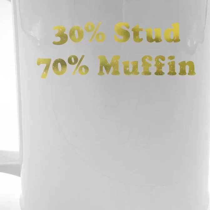 30% Stud 70% Muffin Front & Back Beer Stein