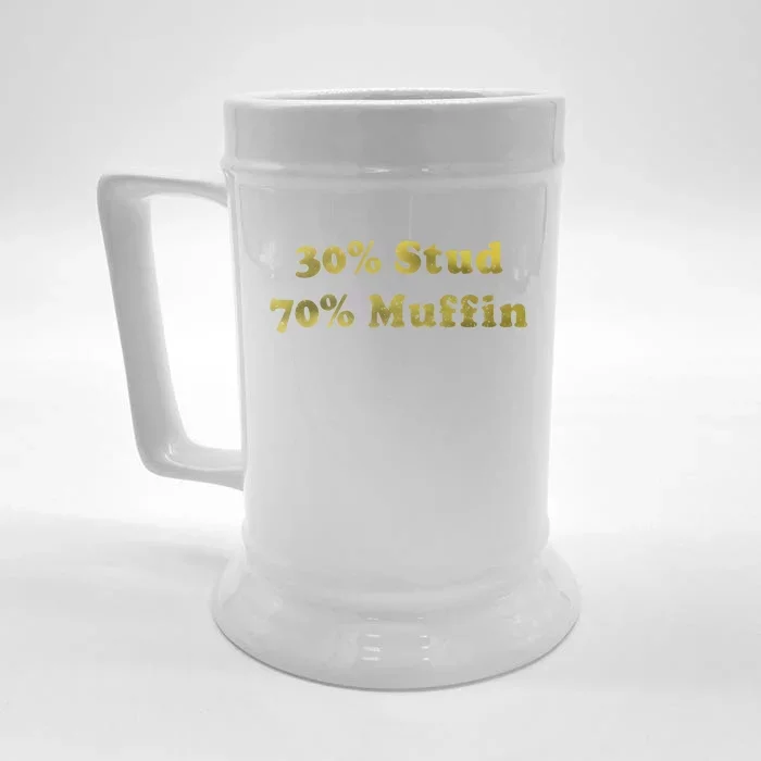 30% Stud 70% Muffin Front & Back Beer Stein