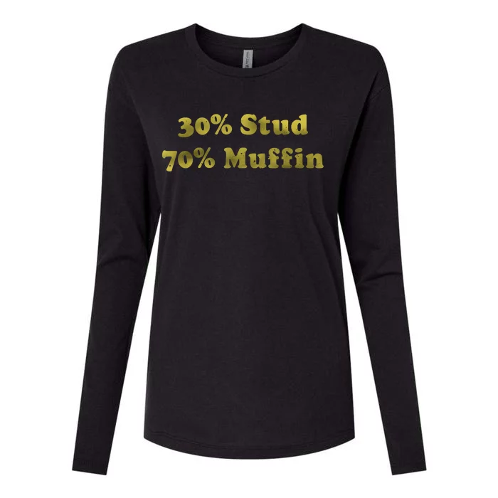 30 Stud 70 Muffin Womens Cotton Relaxed Long Sleeve T-Shirt