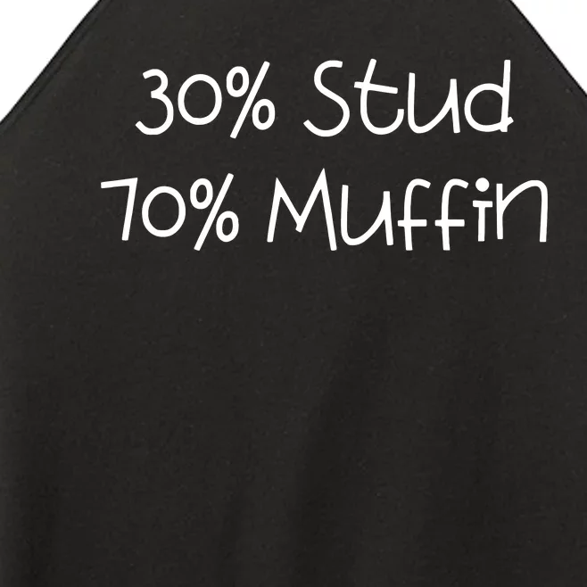 30 Stud 70 Muffin Funny Women’s Perfect Tri Rocker Tank