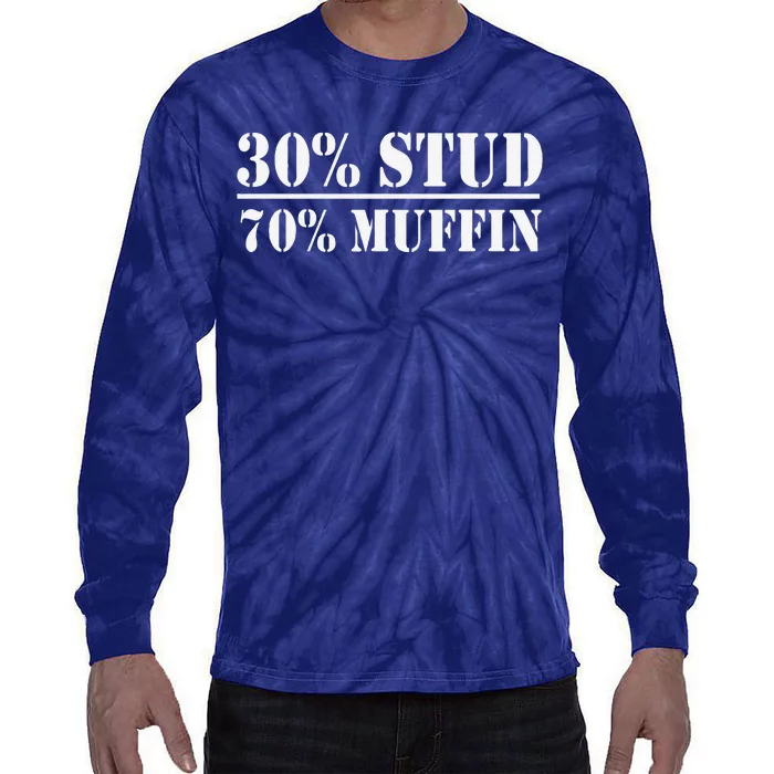 30 Stud 70 Muffin Funny Valentines Day Stud Muffin Tie-Dye Long Sleeve Shirt