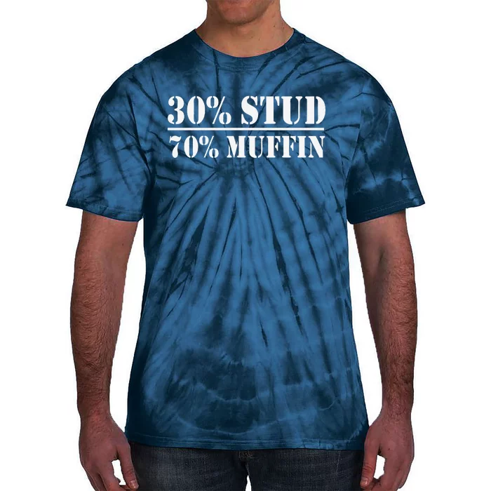 30 Stud 70 Muffin Funny Valentines Day Stud Muffin Tie-Dye T-Shirt