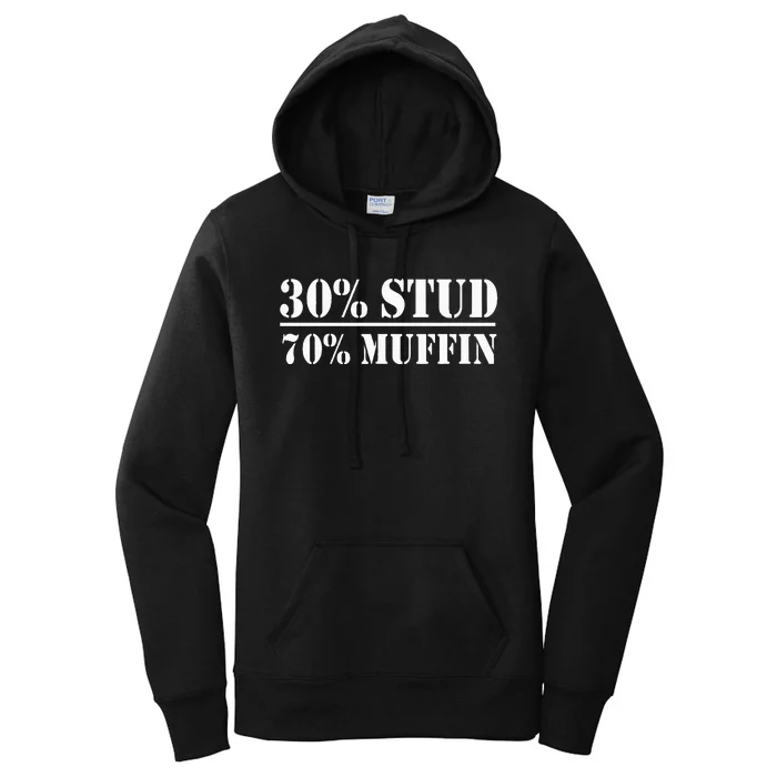 30 Stud 70 Muffin Funny Valentines Day Stud Muffin Women's Pullover Hoodie