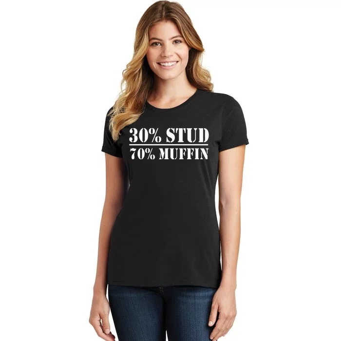 30 Stud 70 Muffin Funny Valentines Day Stud Muffin Women's T-Shirt