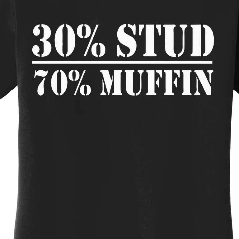 30 Stud 70 Muffin Funny Valentines Day Stud Muffin Women's T-Shirt