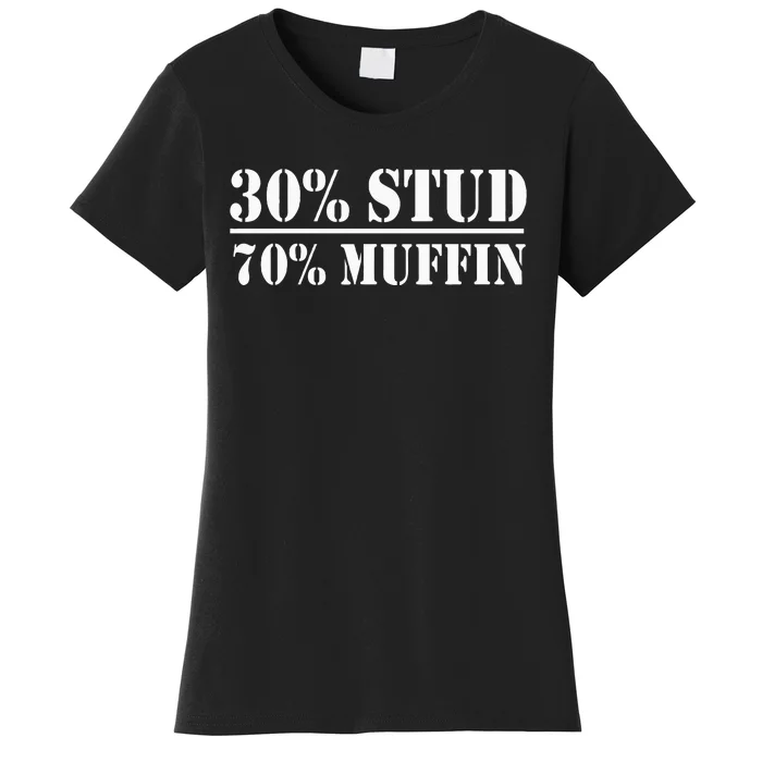 30 Stud 70 Muffin Funny Valentines Day Stud Muffin Women's T-Shirt