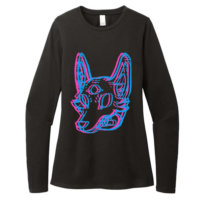 3d Space Coyote Womens CVC Long Sleeve Shirt