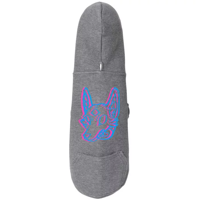 3d Space Coyote Doggie 3-End Fleece Hoodie