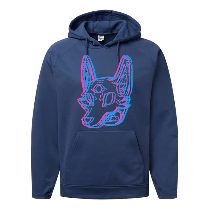 3d Space Coyote Performance Fleece Hoodie