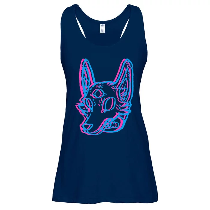 3d Space Coyote Ladies Essential Flowy Tank