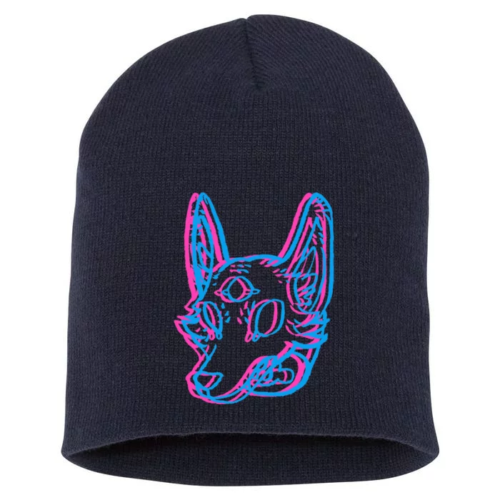 3d Space Coyote Short Acrylic Beanie