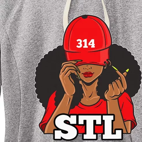 314 Stl From St. Louis Missouri Black Woman Women's Fleece Hoodie