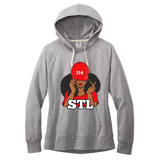 314 Stl From St. Louis Missouri Black Woman Women's Fleece Hoodie