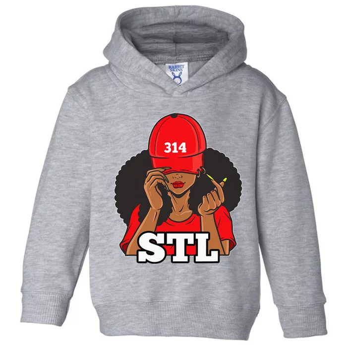 314 Stl From St. Louis Missouri Black Woman Toddler Hoodie