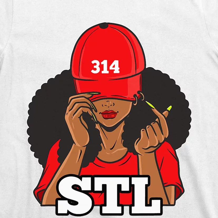 314 Stl From St. Louis Missouri Black Woman T-Shirt