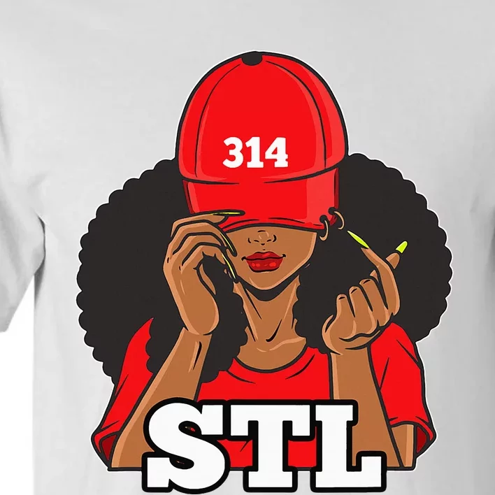 314 Stl From St. Louis Missouri Black Woman Tall T-Shirt