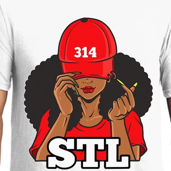 314 Stl From St. Louis Missouri Black Woman Pajama Set