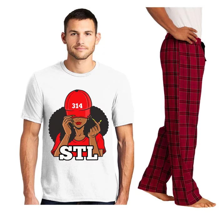 314 Stl From St. Louis Missouri Black Woman Pajama Set