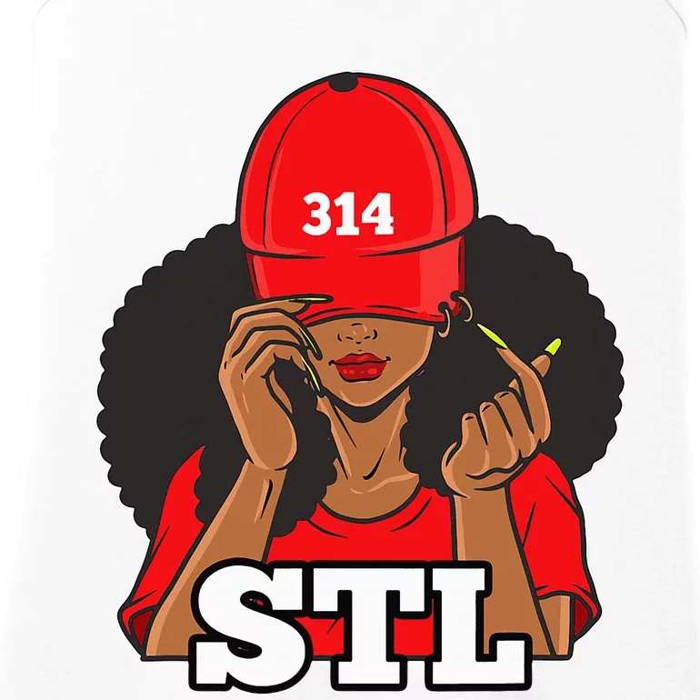 314 Stl From St. Louis Missouri Black Woman Ladies Essential Tank