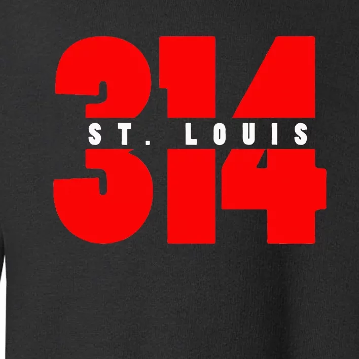 314 St. Louis Area Code Missouri Toddler Sweatshirt