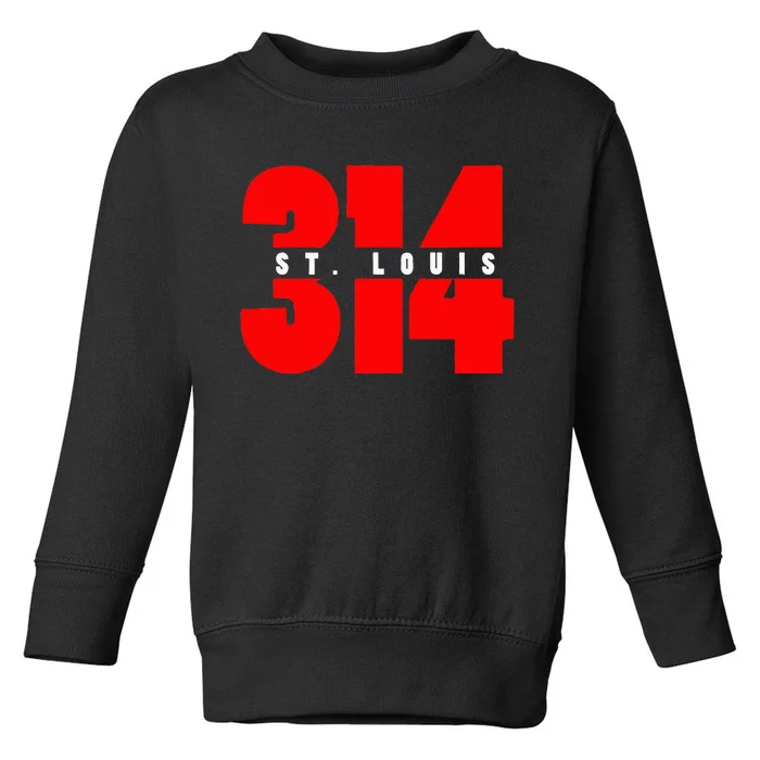 314 St. Louis Area Code Missouri Toddler Sweatshirt