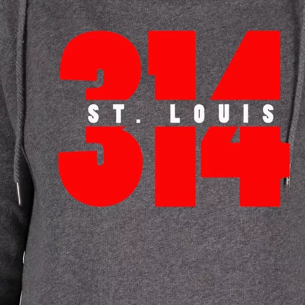 314 St. Louis Area Code Missouri Womens Funnel Neck Pullover Hood