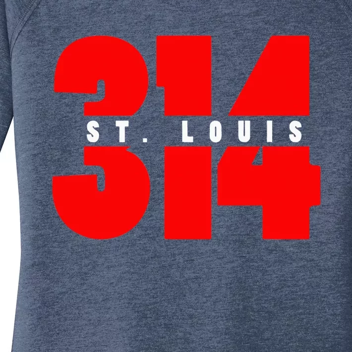 314 St. Louis Area Code Missouri Women's Perfect Tri Tunic Long Sleeve Shirt