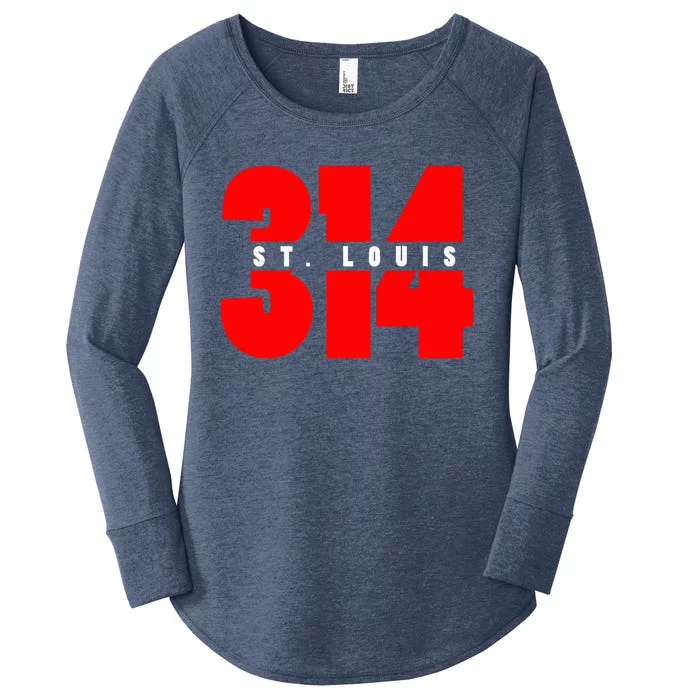 314 St. Louis Area Code Missouri Women's Perfect Tri Tunic Long Sleeve Shirt