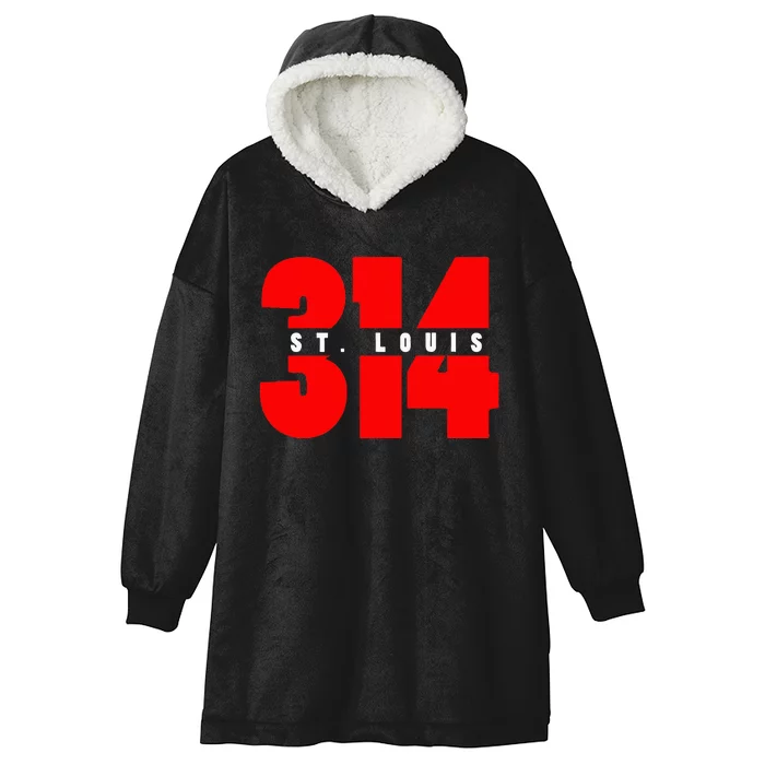 314 St. Louis Area Code Missouri Hooded Wearable Blanket