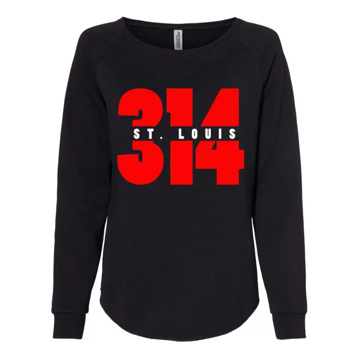 314 St. Louis Area Code Missouri Womens California Wash Sweatshirt