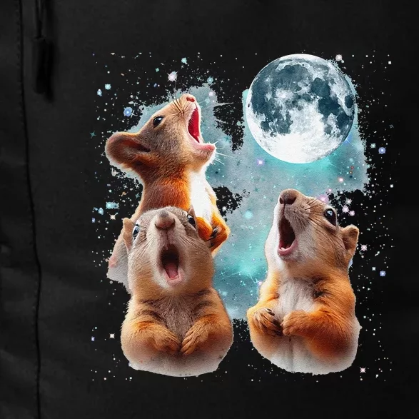 3 Squirrel Moon Howling Squirrel Head Funny Daily Commute Backpack