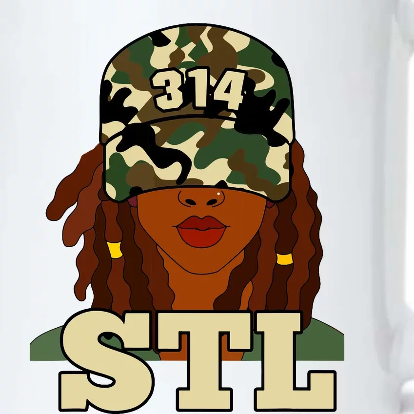 314 Stl St Louis Black Woman Locs Camo Black Color Changing Mug