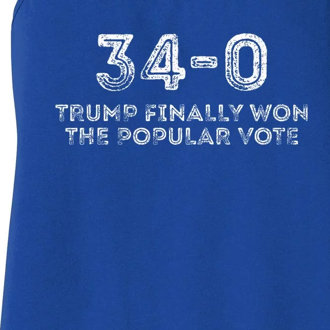 340 Trump Finally Won The Popular Vote Women's Racerback Tank