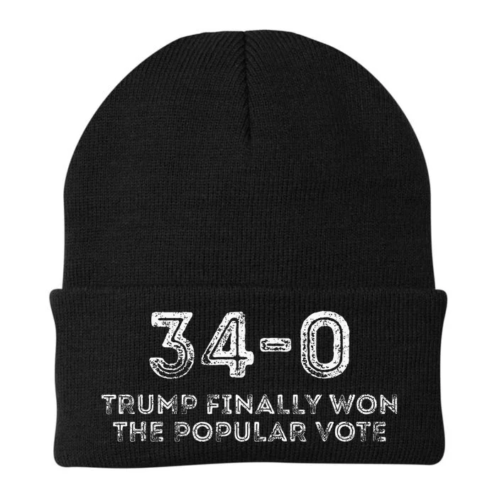 340 Trump Finally Won The Popular Vote Convicted Felon Knit Cap Winter Beanie