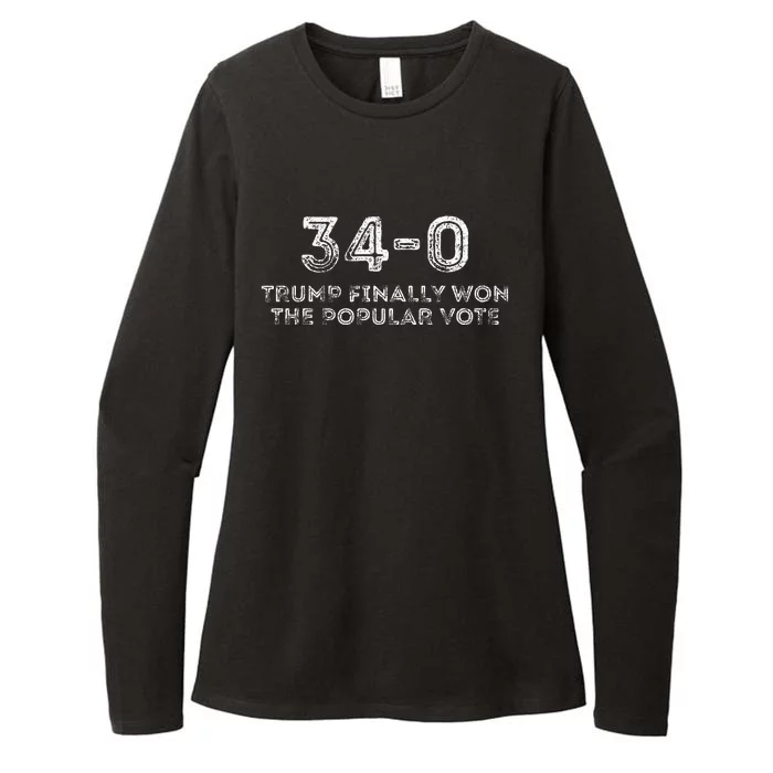 340 Trump Finally Won The Popular Vote Convicted Felon Womens CVC Long Sleeve Shirt