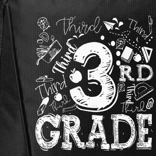 3rd Third Grade Typography Team Kids Teacher Back To School City Backpack