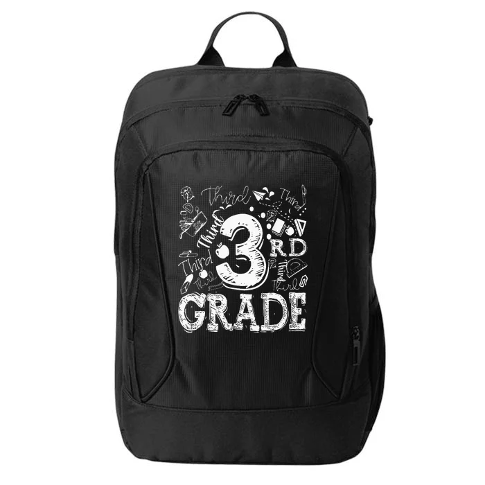 3rd Third Grade Typography Team Kids Teacher Back To School City Backpack