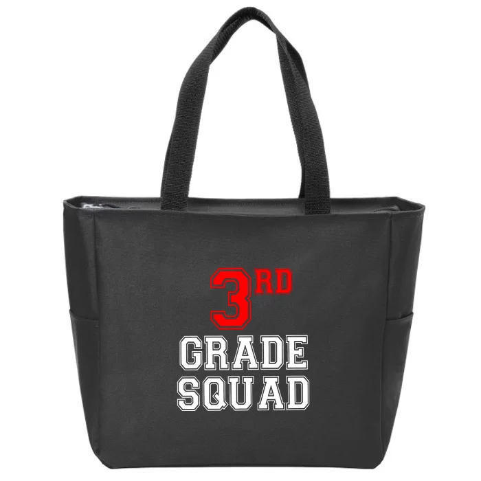 3RD Third Grade Squad Back To School Teacher Gift Zip Tote Bag