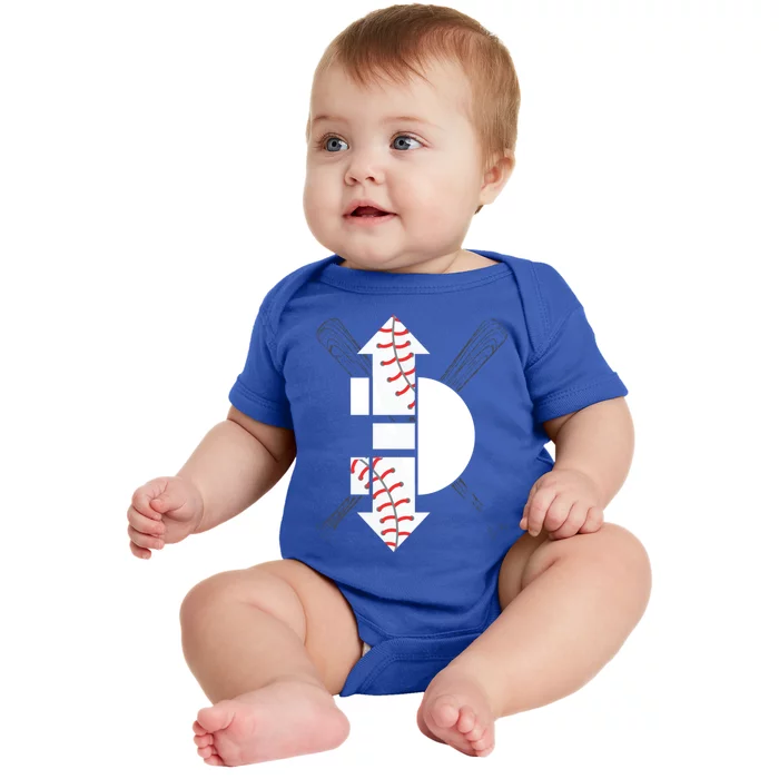 3 Three Up 3 Three Down Cool Baseball Gift Baby Bodysuit